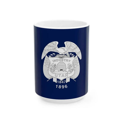 Flag of Utah 1911-1913 (United States) White Coffee Mug 15oz - Go Mug Yourself