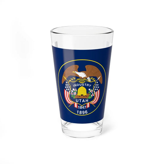 Flag of Utah 1922-2011 (United States) Pint Glass 16oz 16oz - Go Mug Yourself