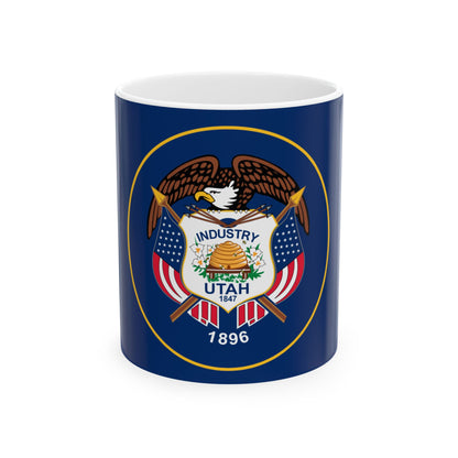 Flag of Utah 2011-2024 3-2 (United States) White Coffee Mug-11oz-Go Mug Yourself