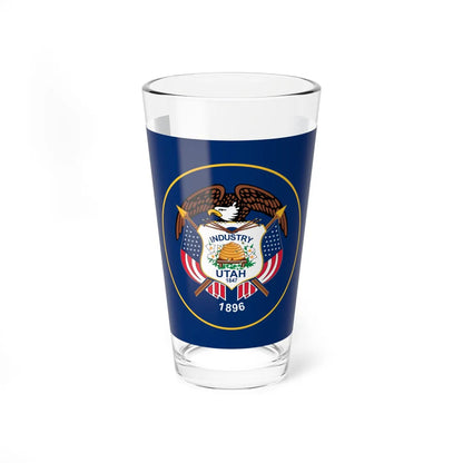 Flag of Utah 2011-2024 (United States) Pint Glass 16oz 16oz - Go Mug Yourself