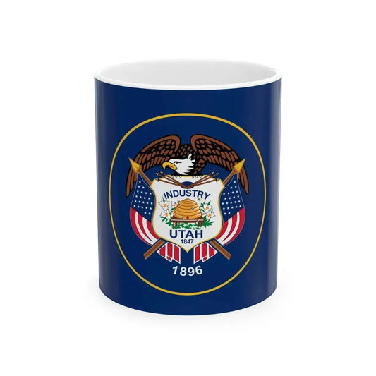 Flag of Utah 2011-2024 (United States) White Coffee Mug 11oz - Go Mug Yourself