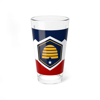 Flag of Utah 3-2 (United States) Pint Glass 16oz 16oz - Go Mug Yourself