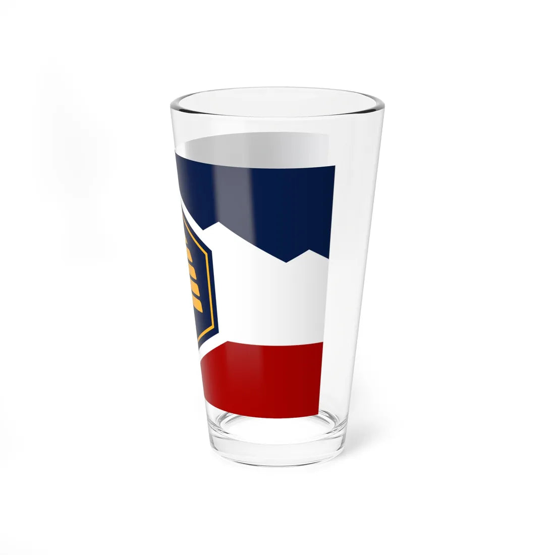 Flag of Utah 3-2 (United States) Pint Glass 16oz - Go Mug Yourself