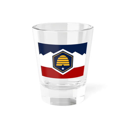 Flag of Utah 3-2 (United States) Shot Glass 1.5oz 1.5oz - Go Mug Yourself