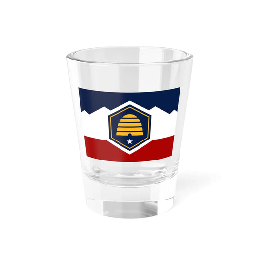 Flag of Utah 3-2 (United States) Shot Glass 1.5oz 1.5oz - Go Mug Yourself