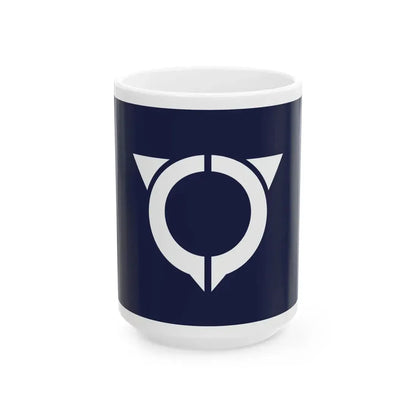 Flag of Uto Kumamoto (Japan) White Coffee Mug 15oz - Go Mug Yourself