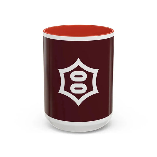 Flag of Utsunomiya Tochigi Japan - Accent Coffee Mug 15oz Red - Go Mug Yourself