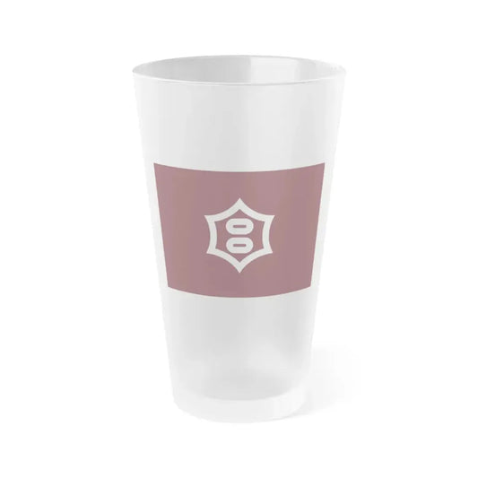 Flag of Utsunomiya Tochigi Japan - Frosted Pint Glass 16oz 16oz Frosted - Go Mug Yourself
