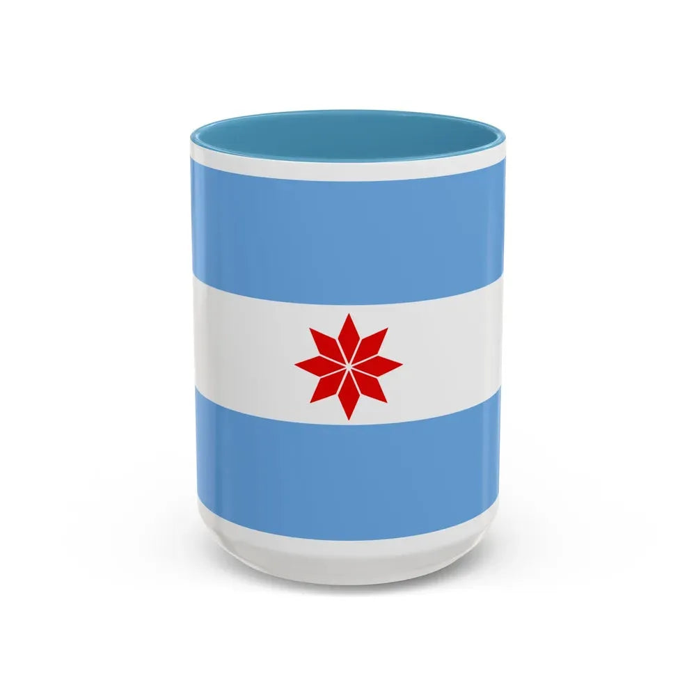 Flag of Uturuncos - Accent Coffee Mug 15oz Light Blue - Go Mug Yourself