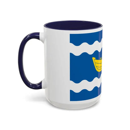 Flag of Uusimaa Finland - Accent Coffee Mug - Go Mug Yourself