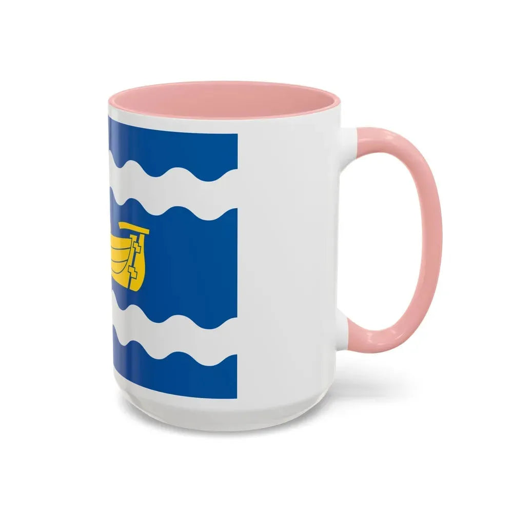 Flag of Uusimaa Finland - Accent Coffee Mug - Go Mug Yourself