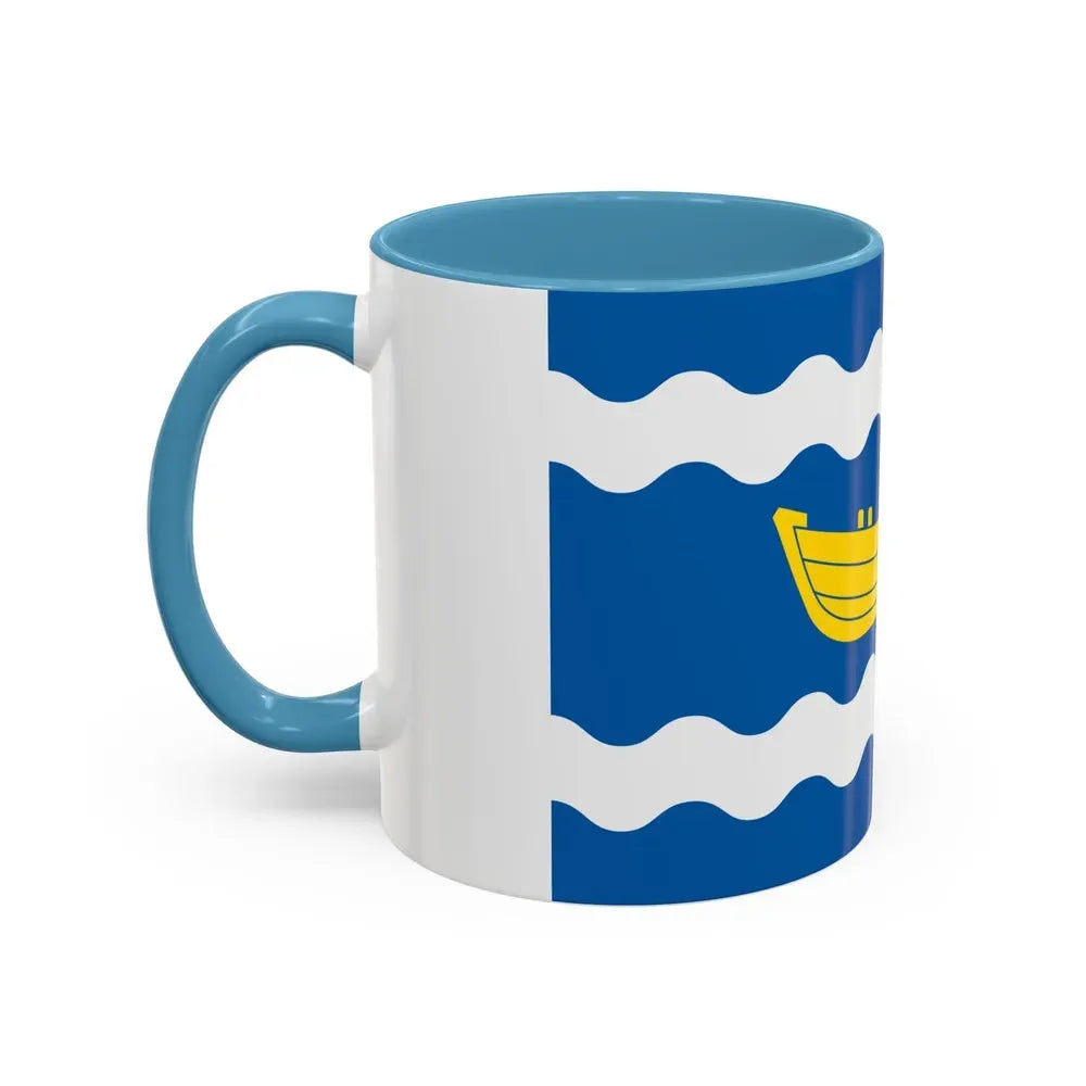 Flag of Uusimaa Finland - Accent Coffee Mug - Go Mug Yourself