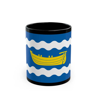 Flag of Uusimaa Finland - Black Coffee Mug-11oz-Go Mug Yourself