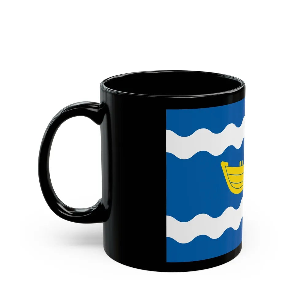 Flag of Uusimaa Finland - Black Coffee Mug-Go Mug Yourself