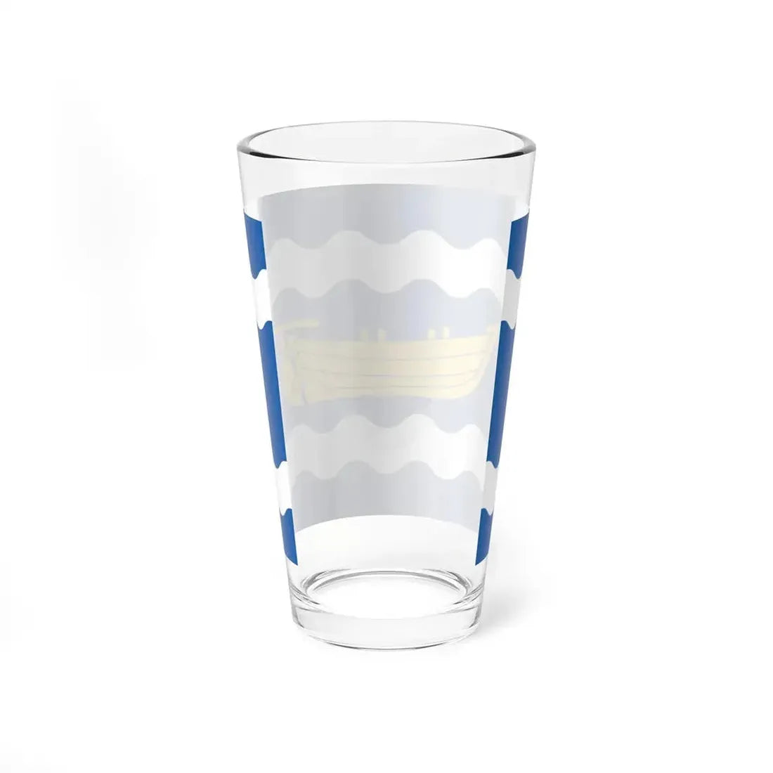 Flag of Uusimaa Finland - Pint Glass 16oz - Go Mug Yourself