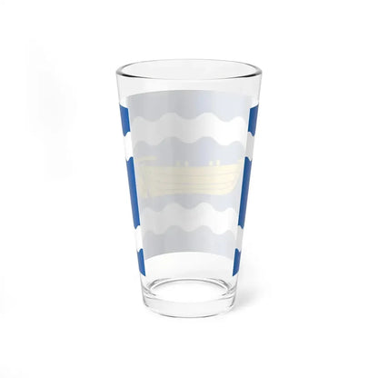 Flag of Uusimaa Finland - Pint Glass 16oz - Go Mug Yourself