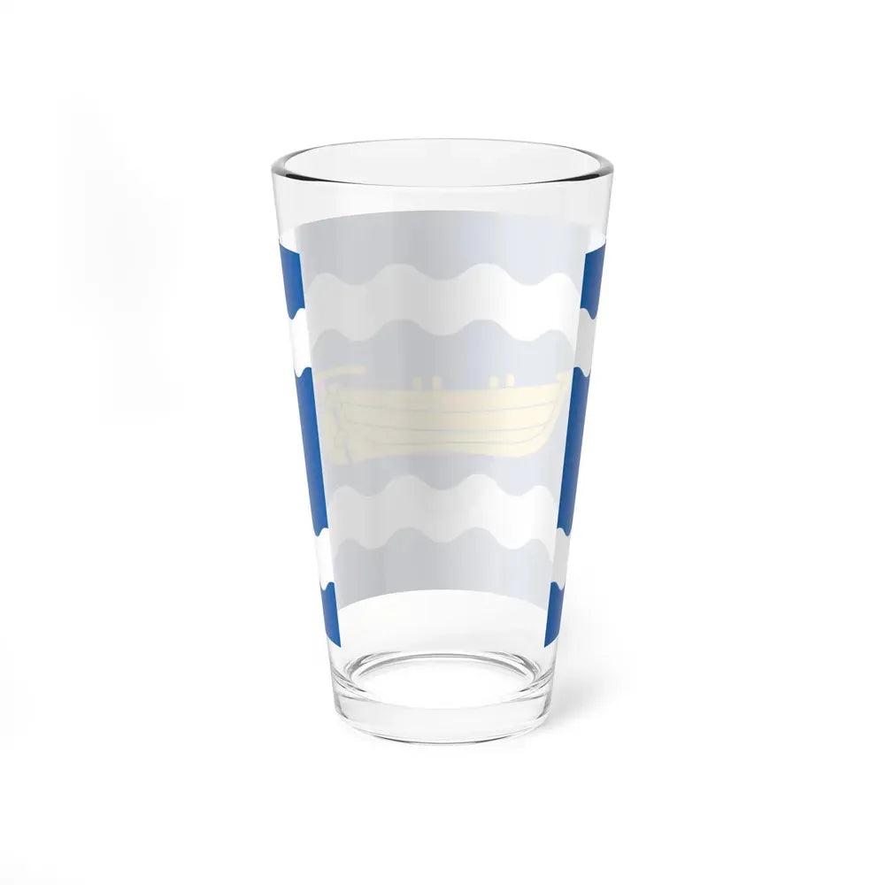 Flag of Uusimaa Finland - Pint Glass 16oz - Go Mug Yourself
