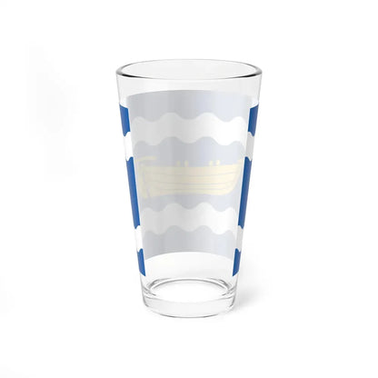 Flag of Uusimaa Finland - Pint Glass 16oz - Go Mug Yourself