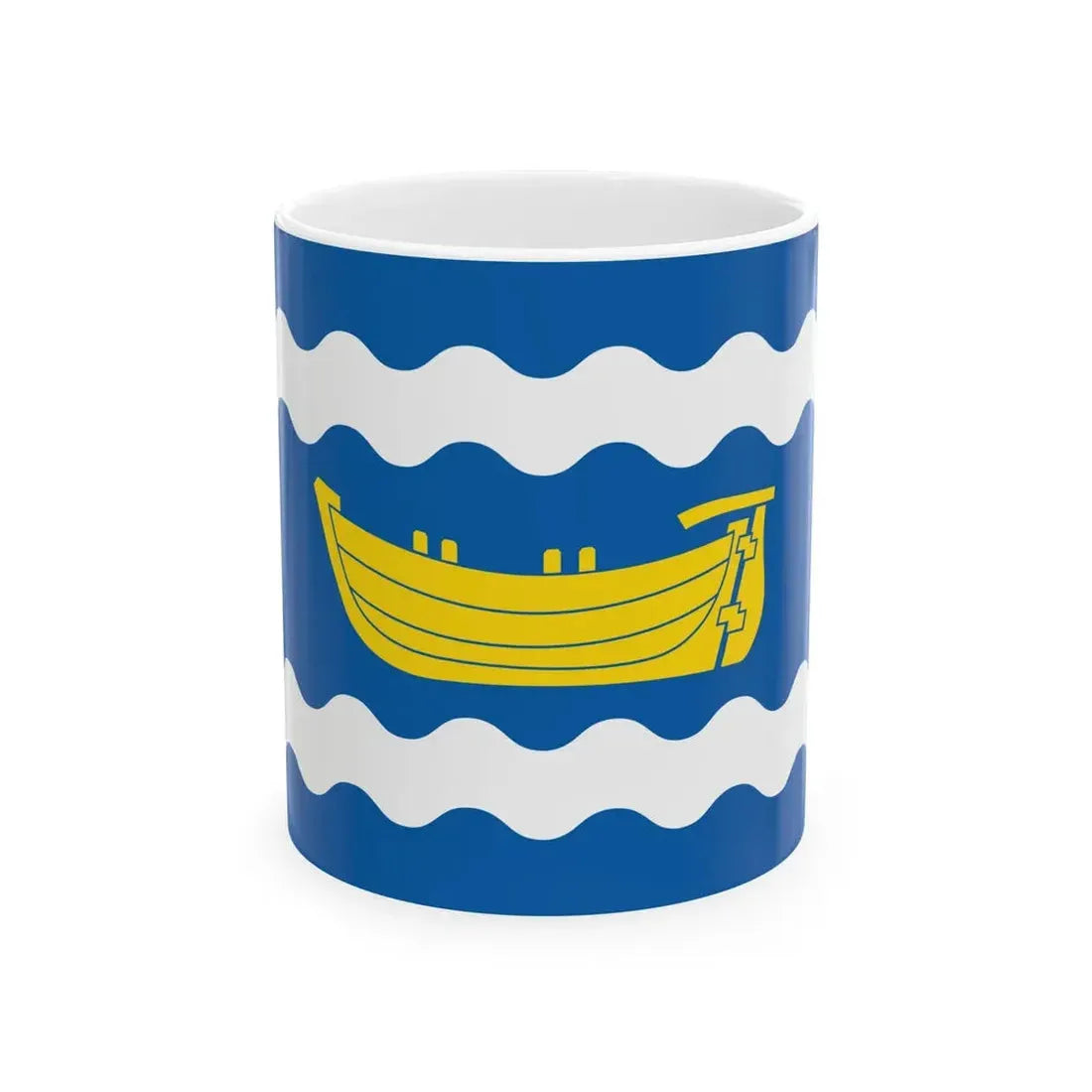 Flag of Uusimaa (Finland) White Coffee Mug 11oz - Go Mug Yourself