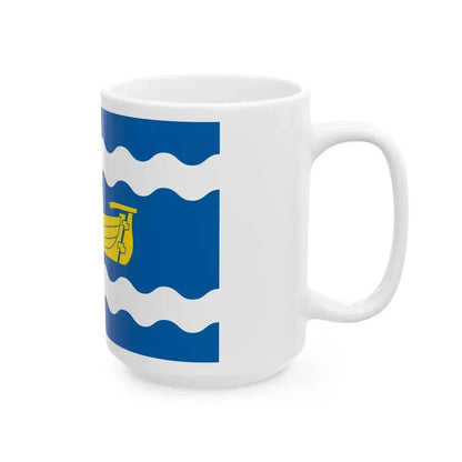 Flag of Uusimaa Finland - White Coffee Mug - Go Mug Yourself