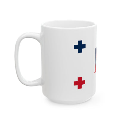Flag of Uvea 1842-1860 (Belgium) White Coffee Mug-Go Mug Yourself