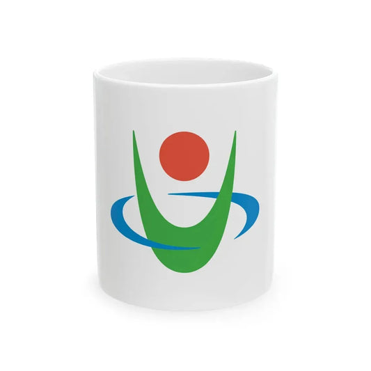Flag of Uwajima Ehime (Japan) White Coffee Mug 11oz - Go Mug Yourself
