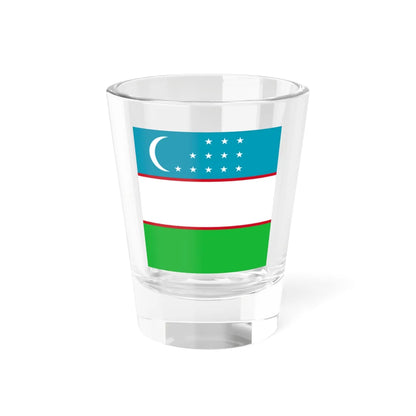 Flag of Uzbekistan 1-1 (Uzbekistan) Shot Glass 1.5oz 1.5oz - Go Mug Yourself