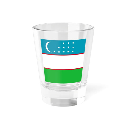 Flag of Uzbekistan 1-1 (Uzbekistan) Shot Glass 1.5oz 1.5oz - Go Mug Yourself