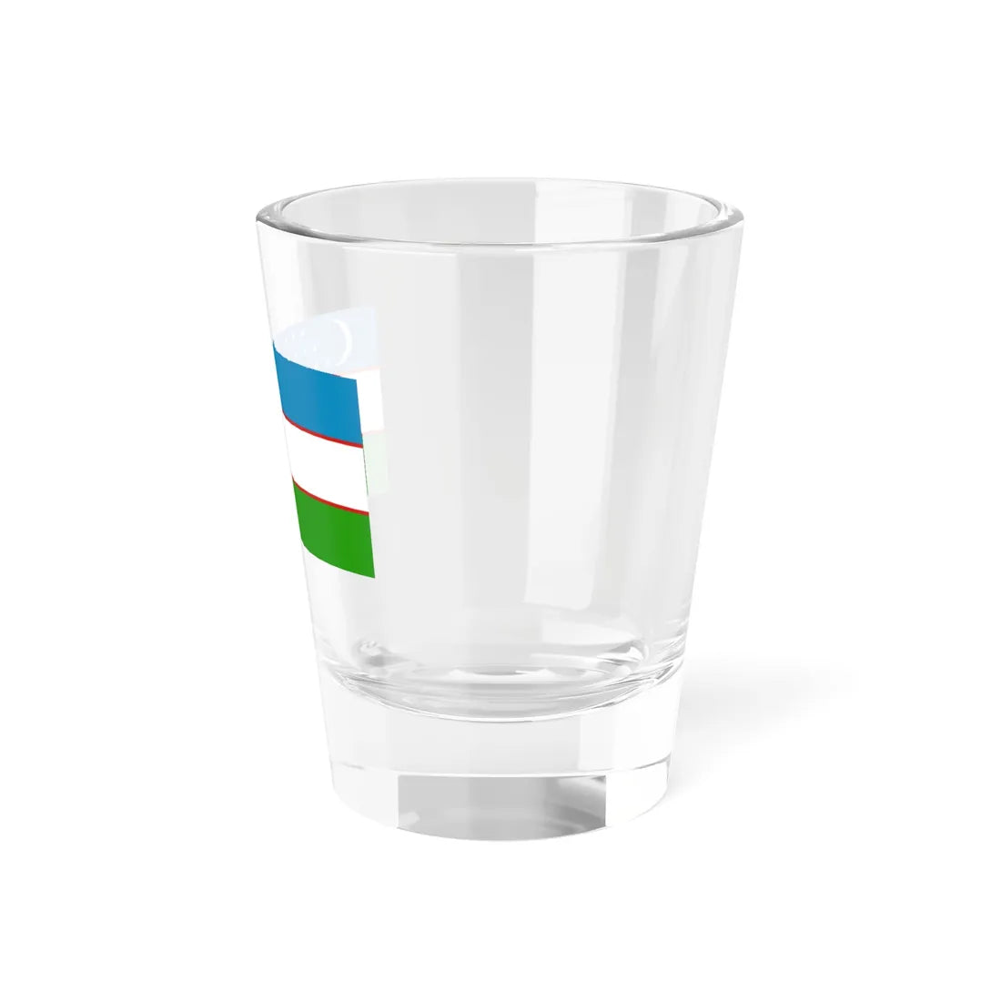 Flag of Uzbekistan alternative colors (Uzbekistan) Shot Glass 1.5oz - Go Mug Yourself