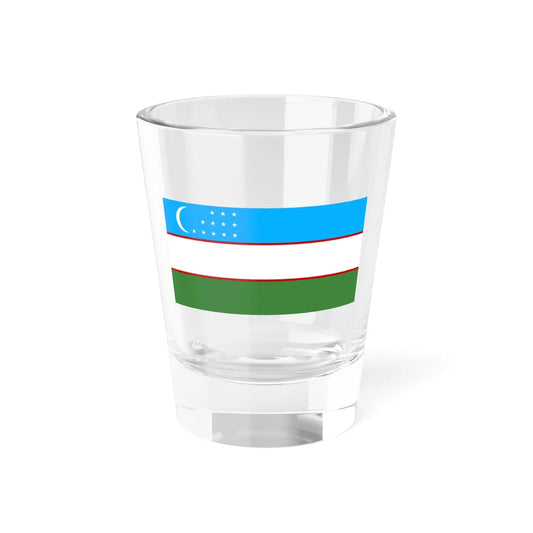 Flag of Uzbekistan Soviet colors (Uzbekistan) Shot Glass 1.5oz 1.5oz - Go Mug Yourself