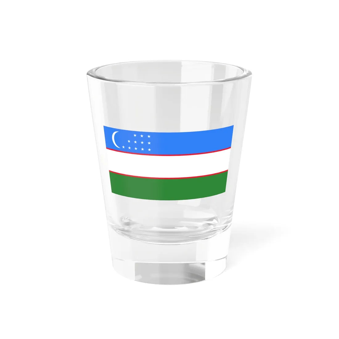 Flag of Uzbekistan (Uzbekistan) Shot Glass 1.5oz 1.5oz - Go Mug Yourself