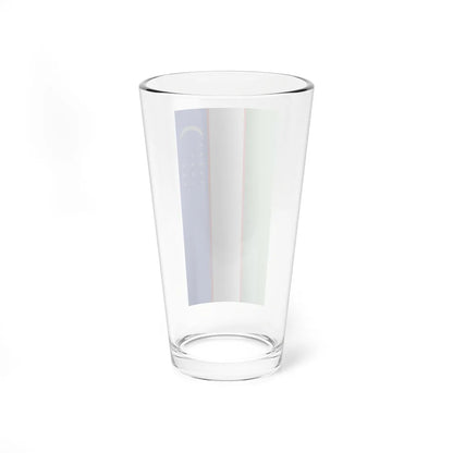 Flag of Uzbekistan vertical (Uzbekistan) Pint Glass 16oz - Go Mug Yourself