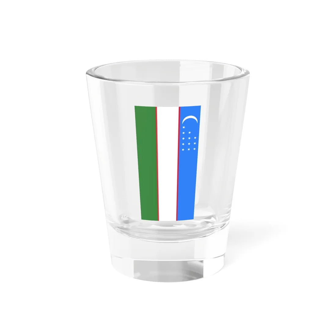 Flag of Uzbekistan vertical (Uzbekistan) Shot Glass 1.5oz 1.5oz - Go Mug Yourself