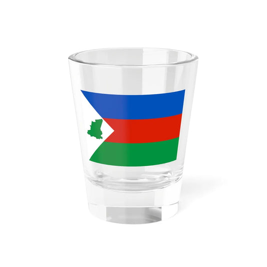 Flag of Vagaysky rayon Tyumen oblast 2003 (Russia) Shot Glass 1.5oz 1.5oz - Go Mug Yourself