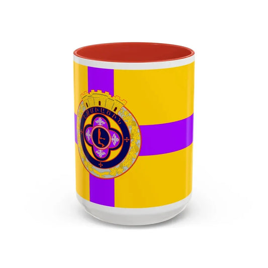 Flag of Vagharshapat Armenia - Accent Coffee Mug 15oz Red - Go Mug Yourself