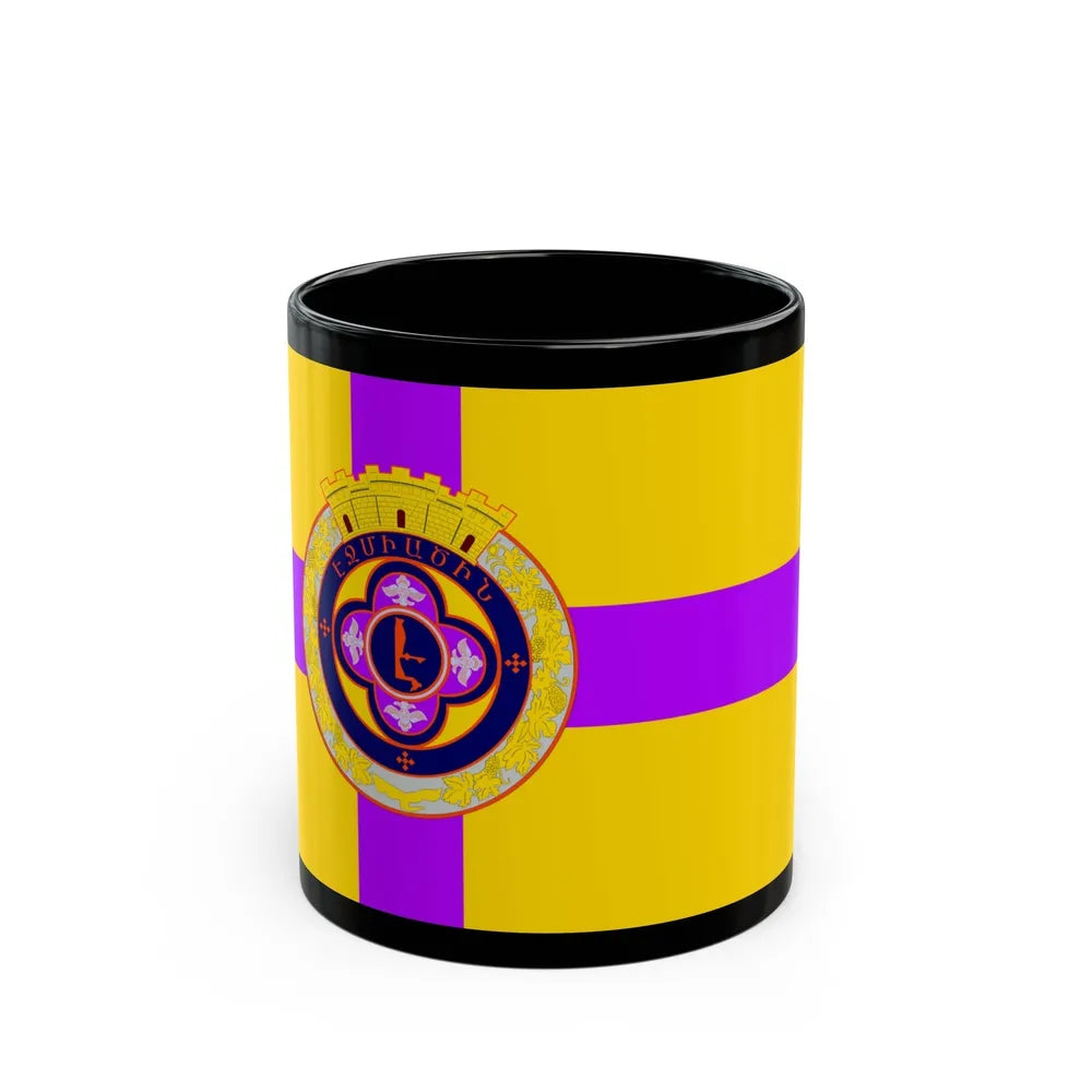 Flag of Vagharshapat Armenia - Black Coffee Mug-11oz-Go Mug Yourself