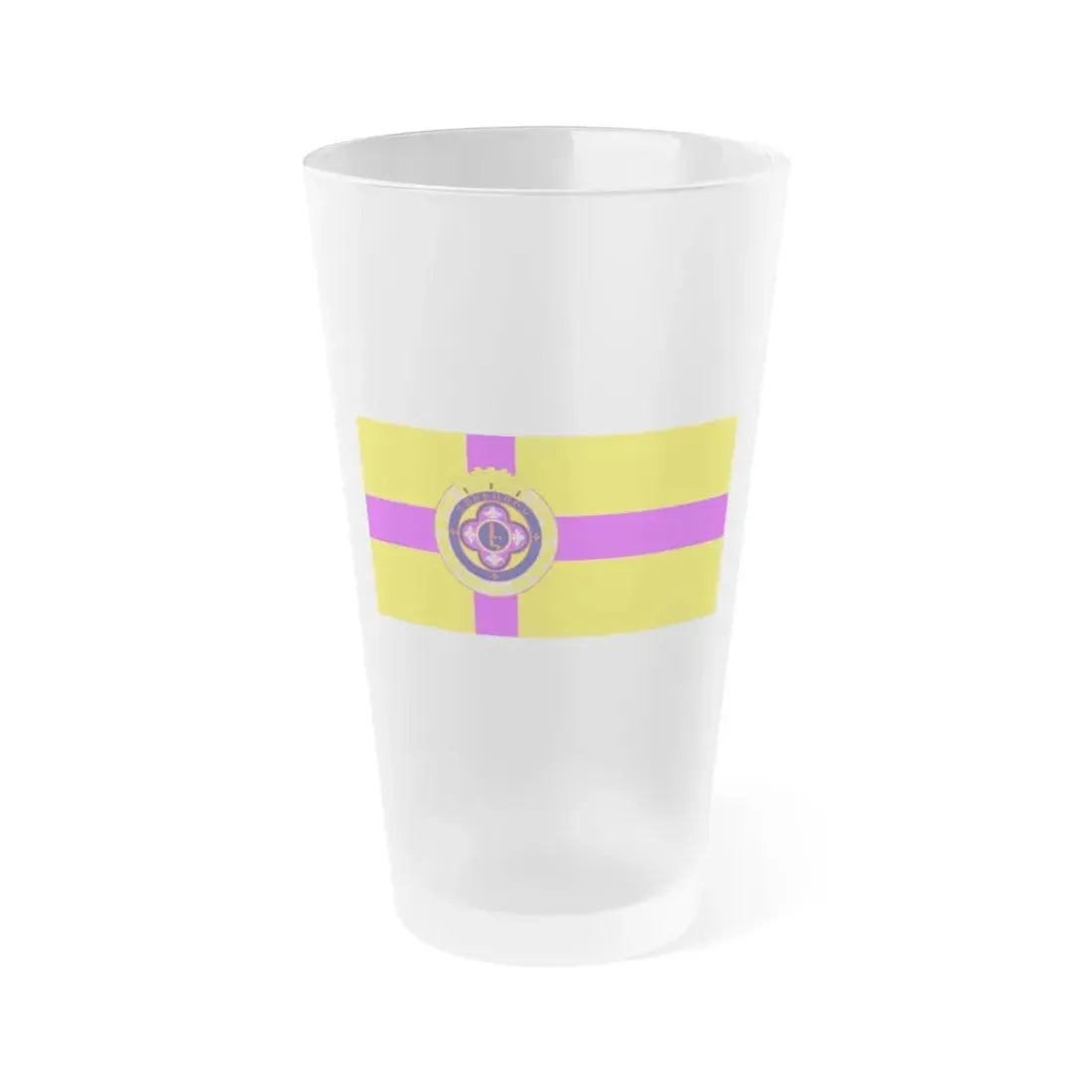 Flag of Vagharshapat Armenia - Frosted Pint Glass 16oz 16oz Frosted - Go Mug Yourself