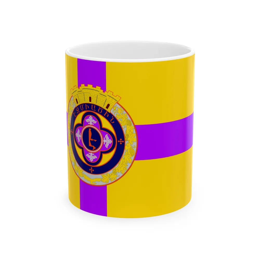 Flag of Vagharshapat Armenia - White Coffee Mug-11oz-Go Mug Yourself