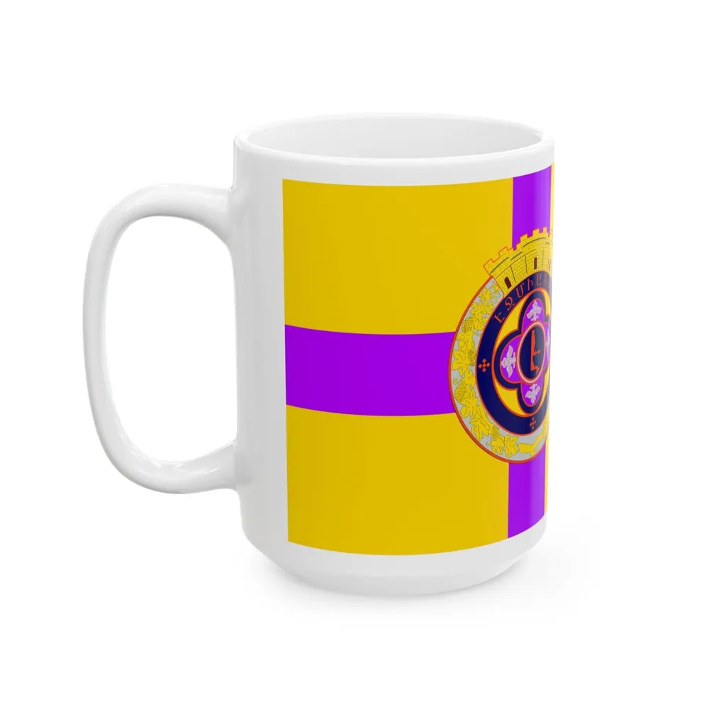 Flag of Vagharshapat Armenia - White Coffee Mug-Go Mug Yourself