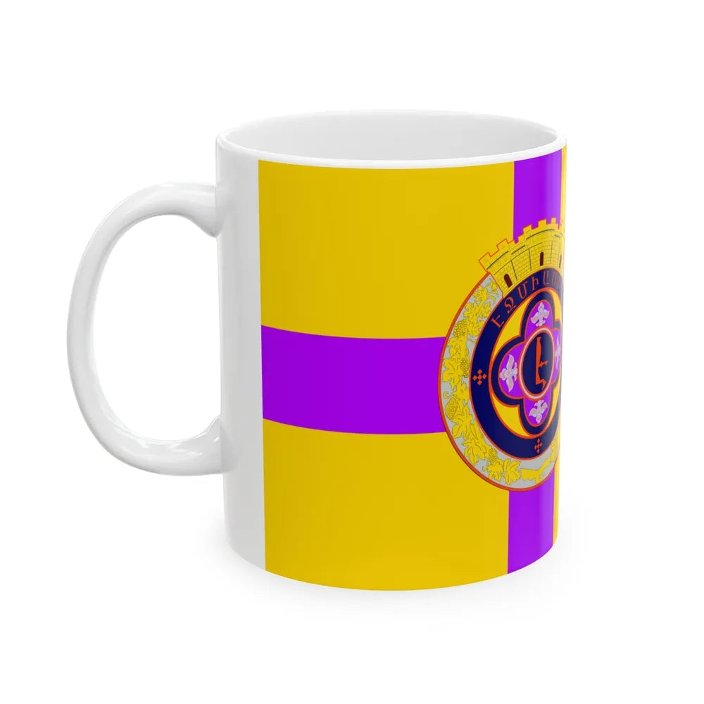 Flag of Vagharshapat Armenia - White Coffee Mug-Go Mug Yourself