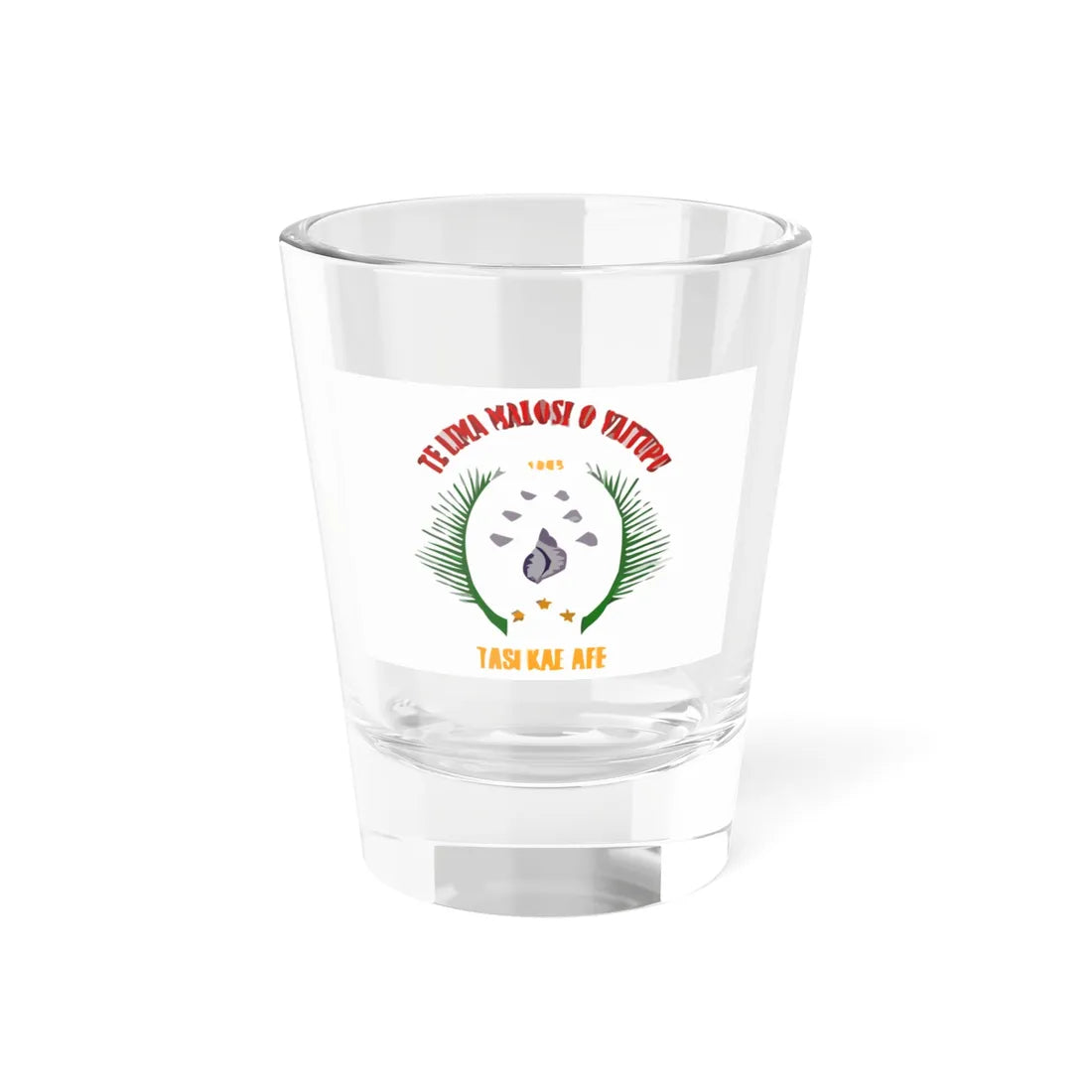 Flag of Vaitupu Atoll (Tuvalu) Shot Glass 1.5oz 1.5oz - Go Mug Yourself