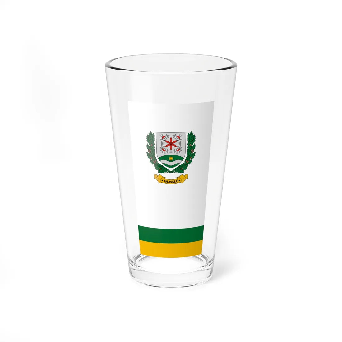 Flag of Vajszlo vertical (Hungary) Pint Glass 16oz 16oz - Go Mug Yourself