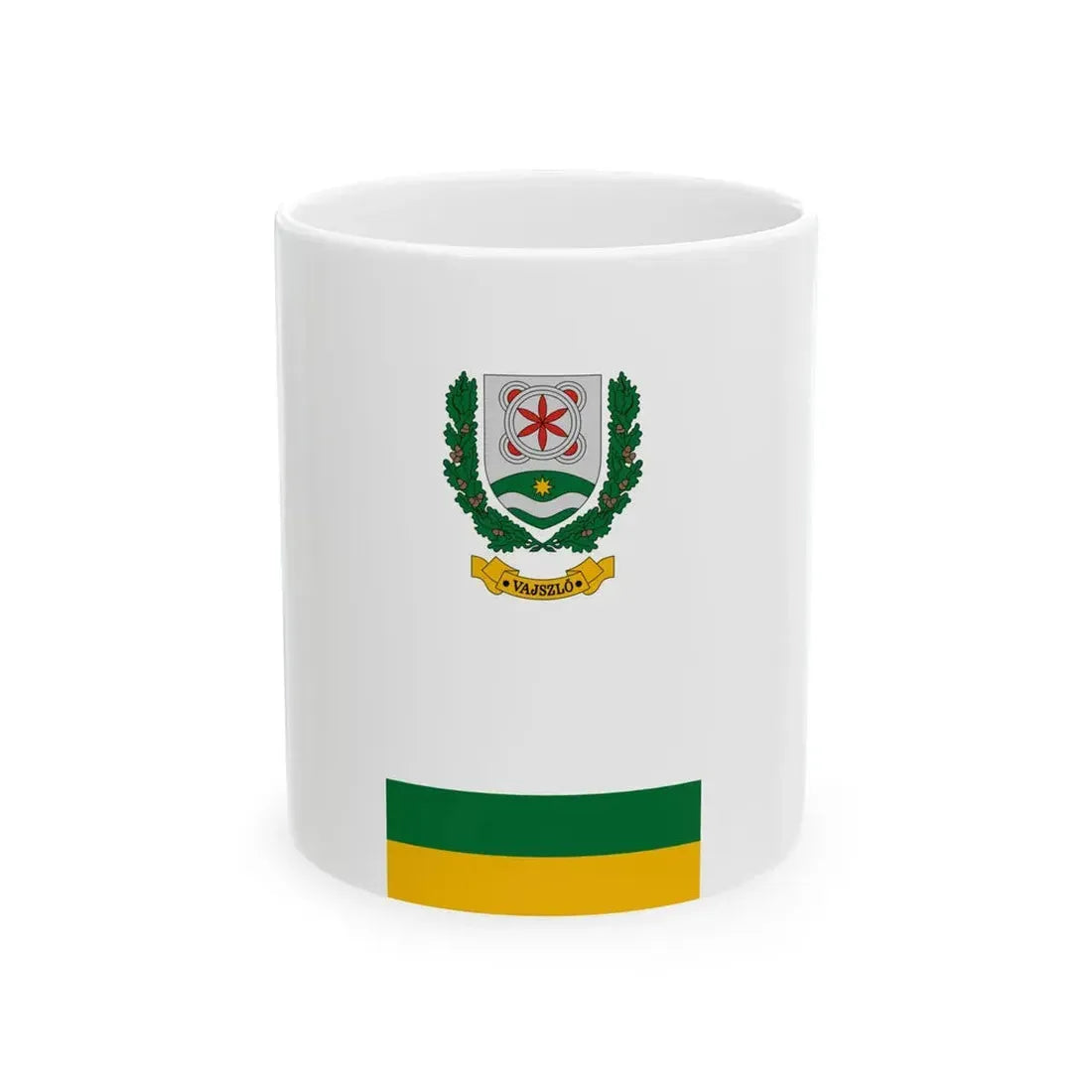 Flag of Vajszlo vertical (Hungary) White Coffee Mug 11oz - Go Mug Yourself