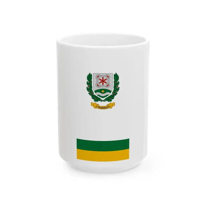 Flag of Vajszlo vertical (Hungary) White Coffee Mug 15oz - Go Mug Yourself