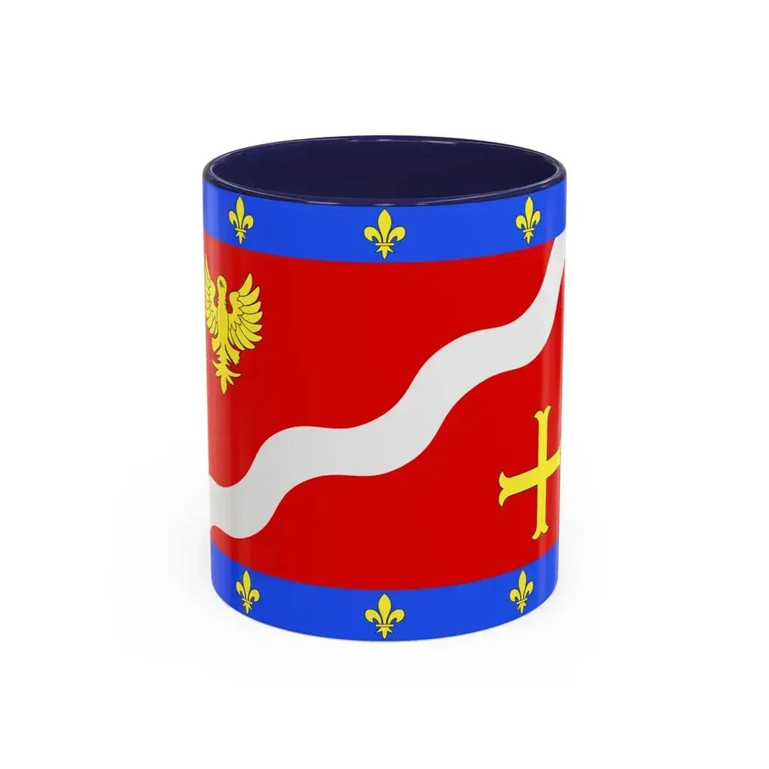 Flag of Val d'Oise France 2 - Accent Coffee Mug 11oz Navy - Go Mug Yourself