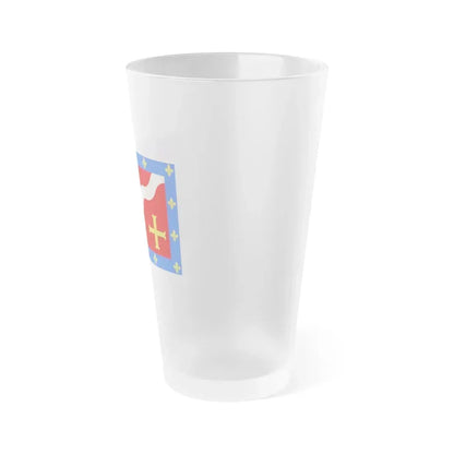 Flag of Val d'Oise France 2 - Frosted Pint Glass 16oz - Go Mug Yourself