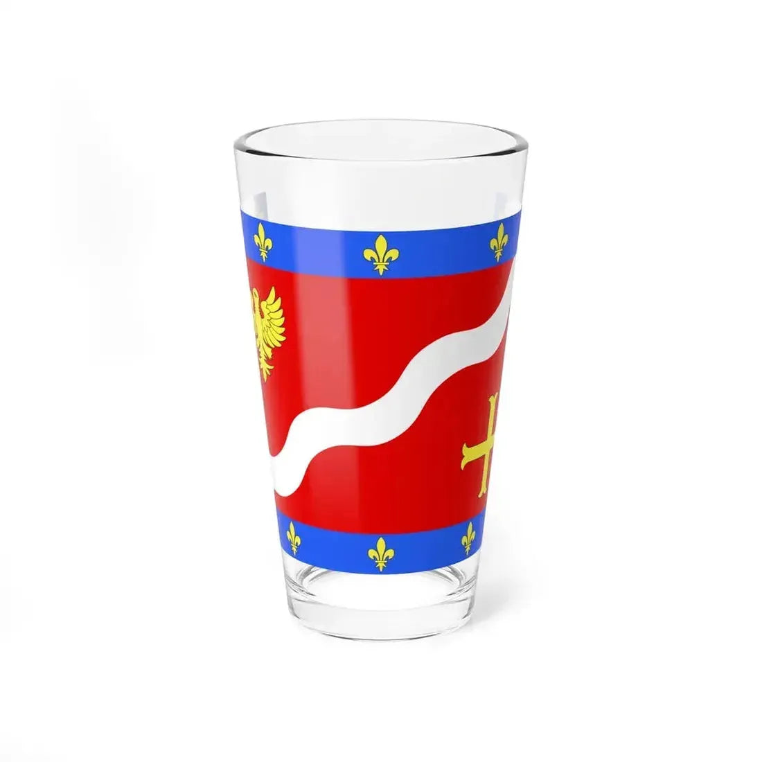 Flag of Val d'Oise France 2 - Pint Glass 16oz 16oz - Go Mug Yourself