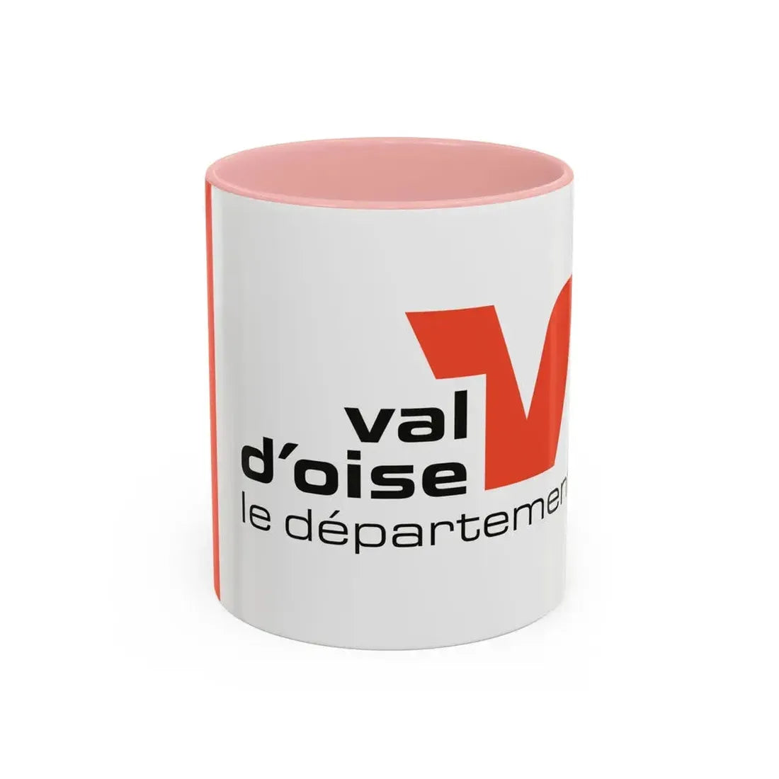 Flag of Val d'Oise France - Accent Coffee Mug 11oz Pink - Go Mug Yourself