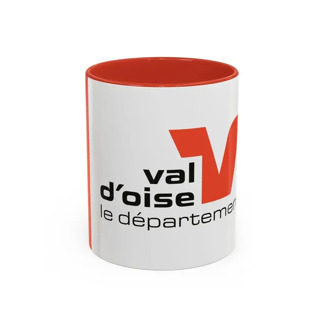 Flag of Val d'Oise France - Accent Coffee Mug 11oz Red - Go Mug Yourself