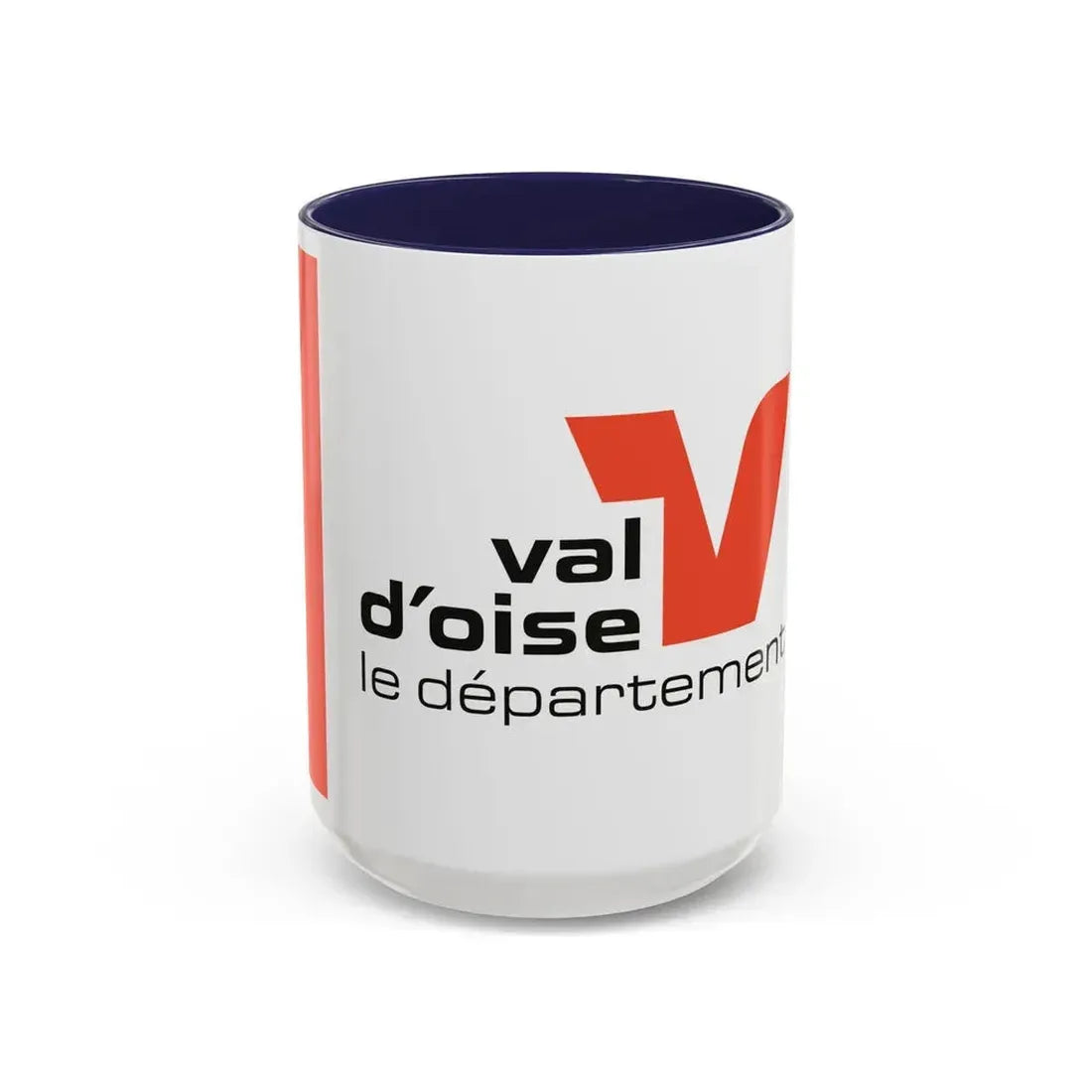 Flag of Val d'Oise France - Accent Coffee Mug 15oz Navy - Go Mug Yourself